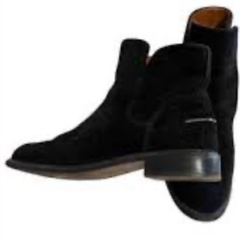 Franco Sarto Happily Black Suede Ankle Chelsea Style Boot